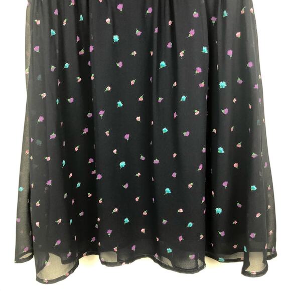 CALS Blue Chiffon Sheath Floral Dress - Picture 8 of 10